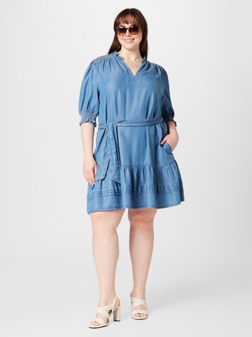 Lauren Ralph Lauren Plus Jurk 'JESOLA' in Blauw