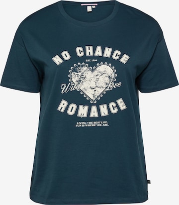 T-shirt QS en bleu : devant