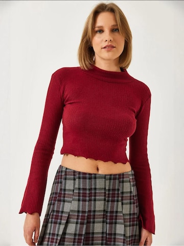 Bianco Lucci Shirt in Rood: voorkant