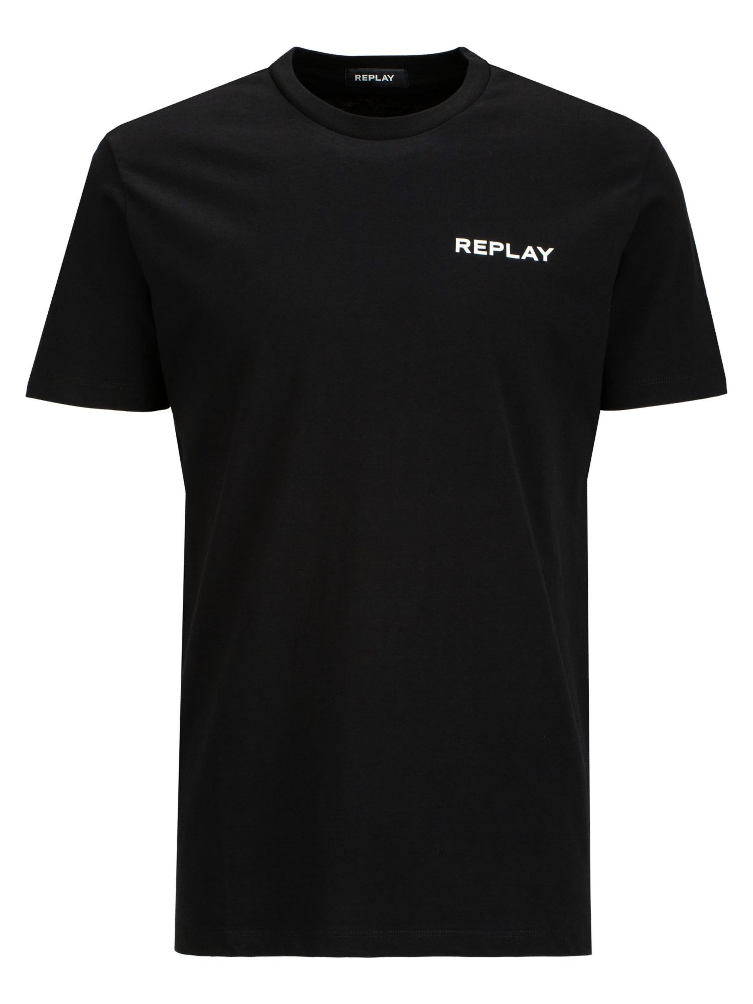 T-Shirt 'Piece' REPLAY en noir : devant