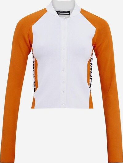 J.Lindeberg Sportstrickjacke 'Enya' in orange / schwarz / weiß, Produktansicht