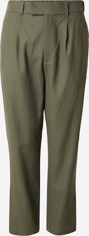 DAN FOX APPAREL Normalny krój Spodnie w kant 'Kadir' w kolorze zielony: przód