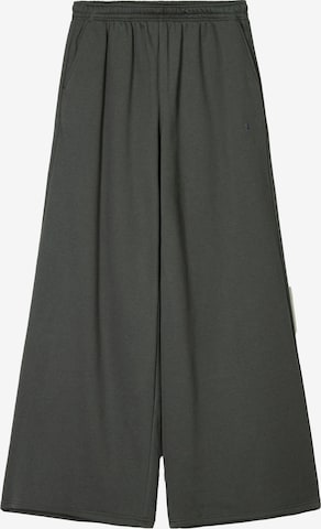 Wide leg Pantaloni de la Bershka pe gri: față
