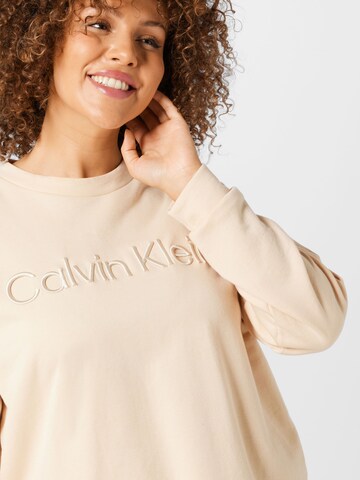 Calvin Klein Curve Mikina – béžová