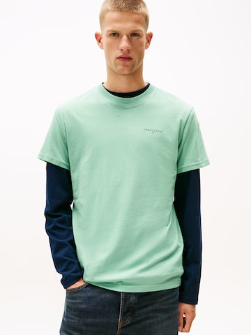 Tommy Jeans Särk, värv roheline: eest vaates