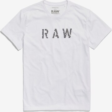 T-Shirt G-Star RAW en blanc : devant