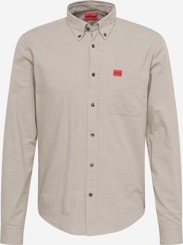 HUGO Button Up Shirt 'Evito' in Beige: front