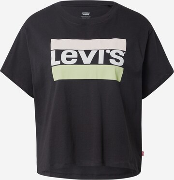 LEVI'S ® Тениска 'Graphic Varsity Tee' в черно: отпред