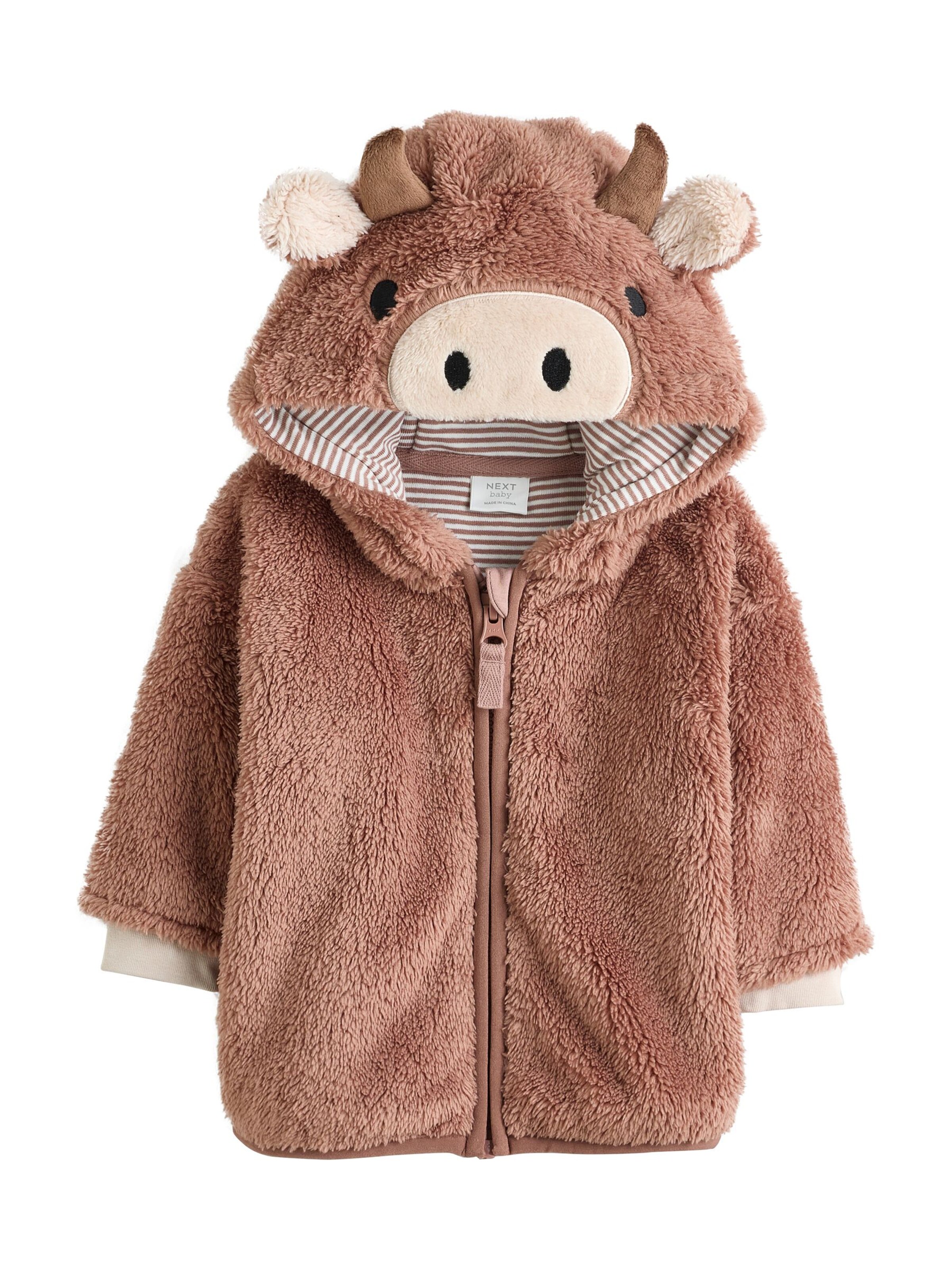 Next - Casaco de velo em castanho: frente