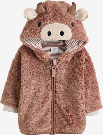 Next Fleecetakki värissä ruskea: etupuoli