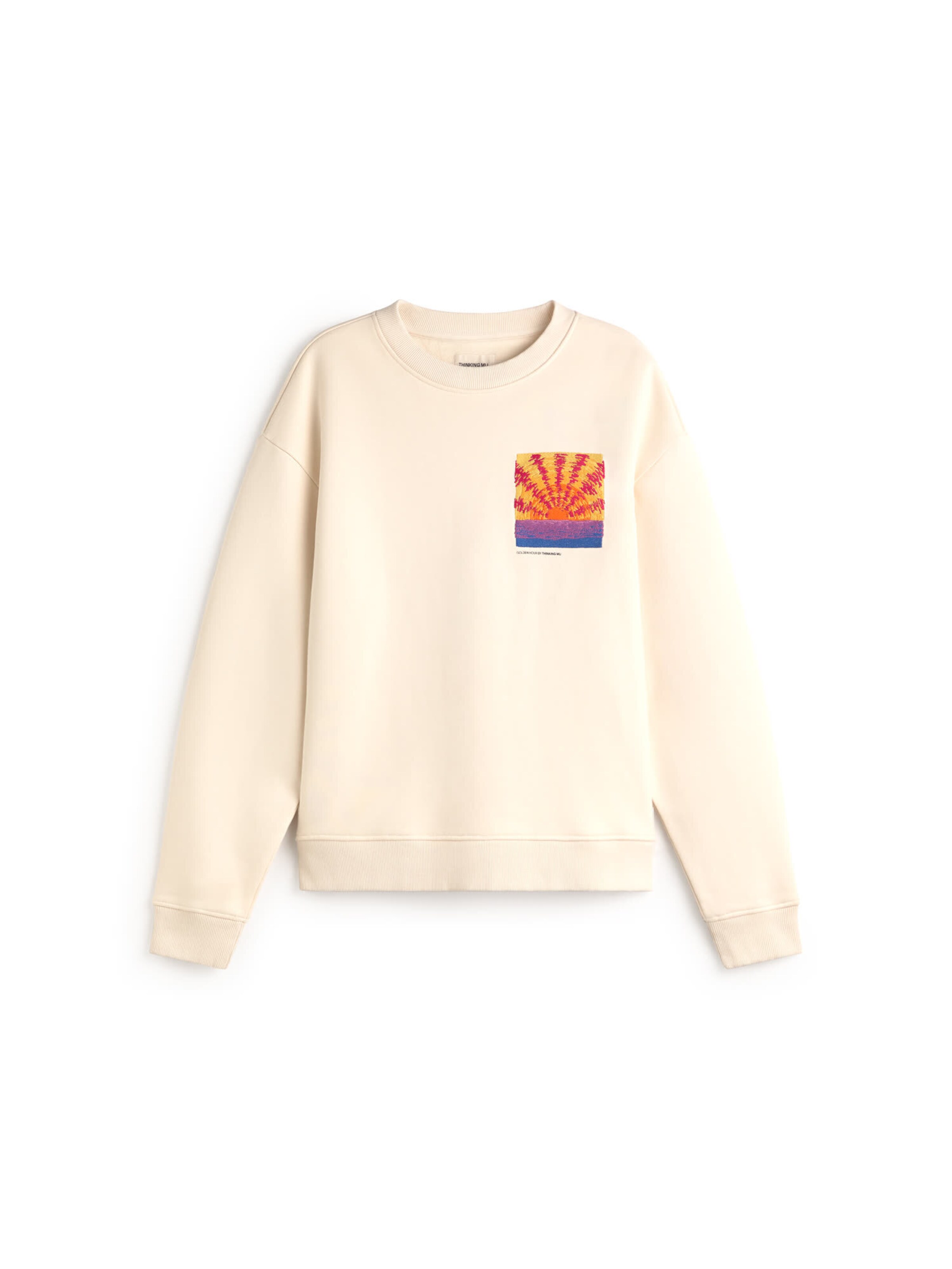 Thinking MU Sweatshirt 'Leon' in Weiß: Vorderseite