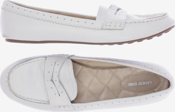 Lands‘ End Flats & Loafers in 39 in White: front