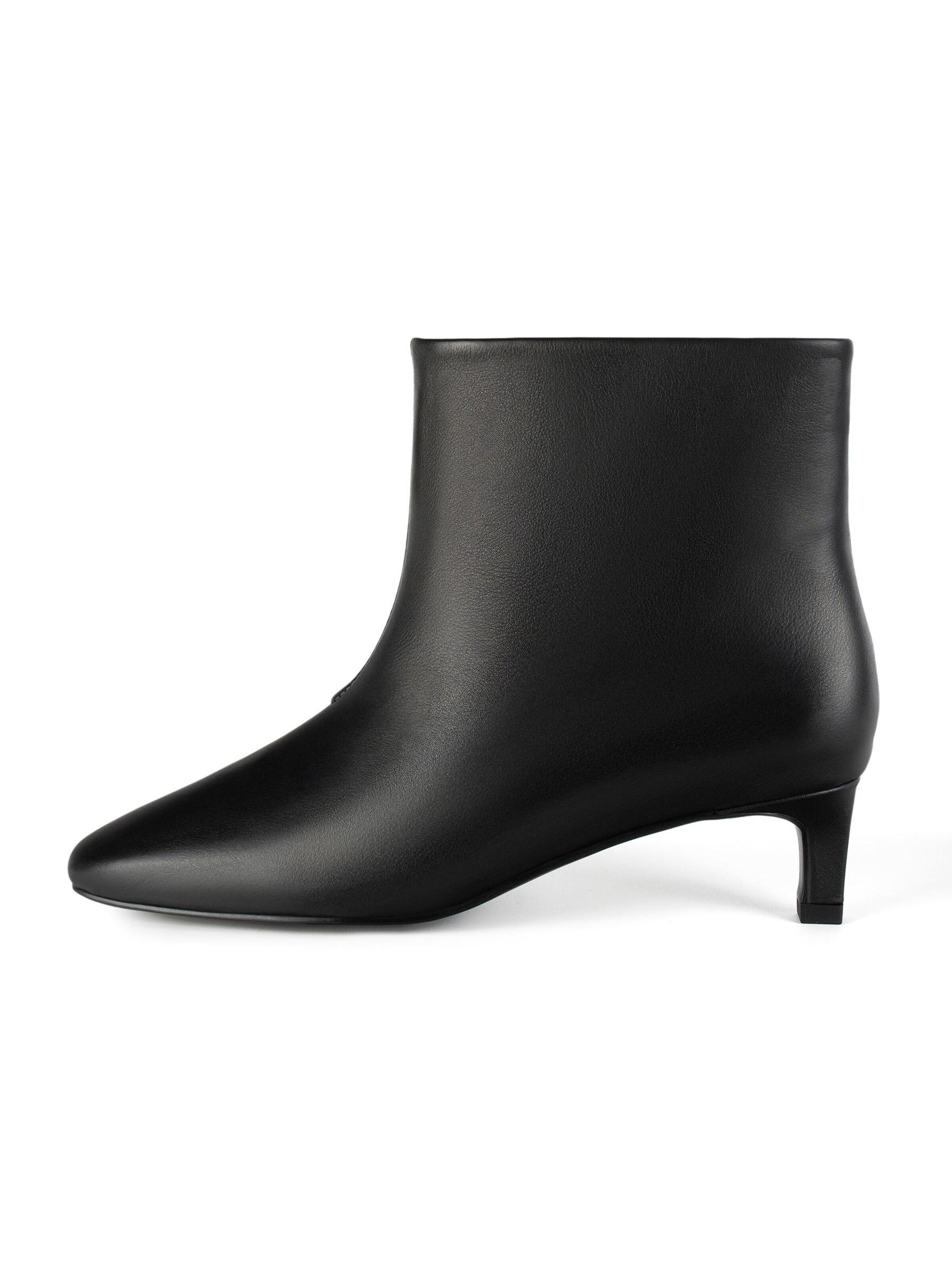 L37 HANDMADE SHOES Enkellaarsje 'TWILIGHT GLIMMER' in Zwart: voorkant