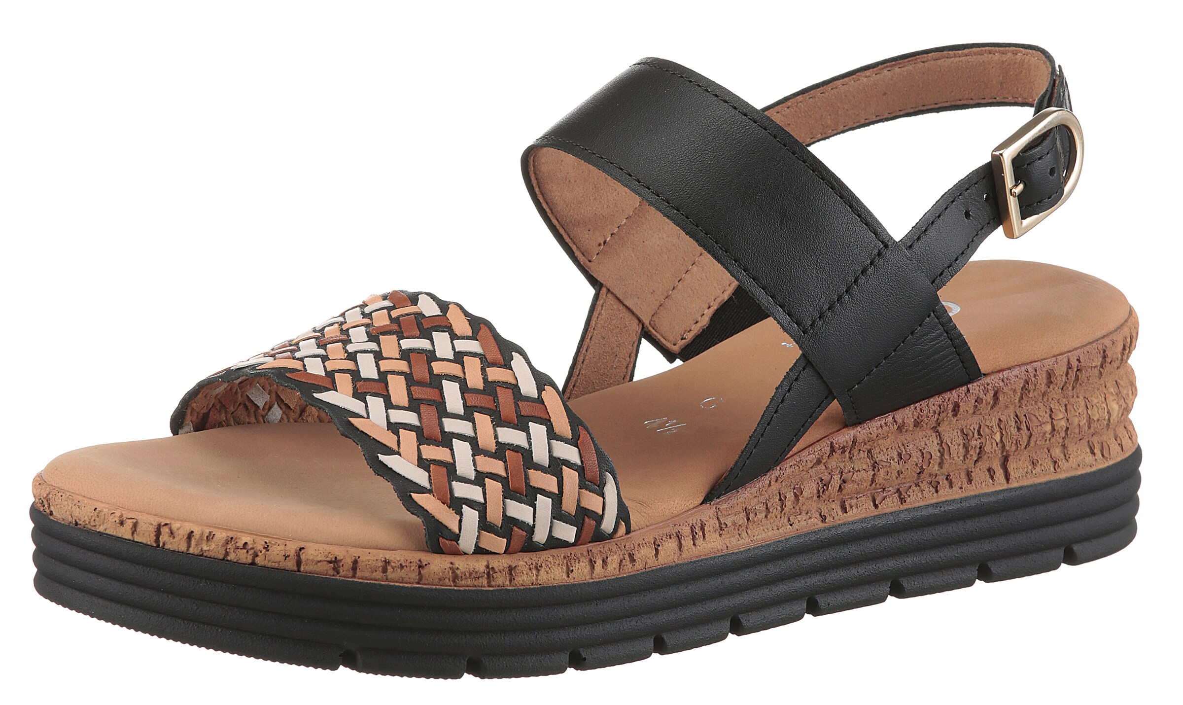 GABOR Sandale in Schwarz: Vorderseite