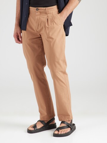 Regular Pantaloni cutați de la La Martina pe maro: față