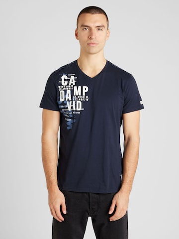 CAMP DAVID - Camiseta en azul: frente