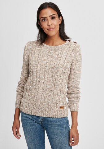 Oxmo Strickpullover 'Phia' in Beige: predná strana