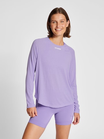 T-shirt fonctionnel Hummel en violet : devant