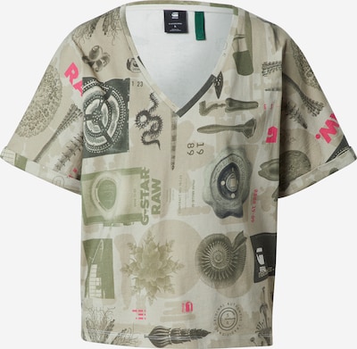 Tricou 'Joosa' G-Star RAW pe bej / maro cămilă / gri / oliv / roz, Vizualizare produs