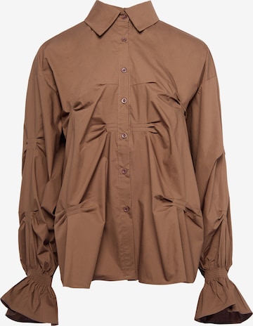 usha WHITE LABEL - Blusa en marrón: frente