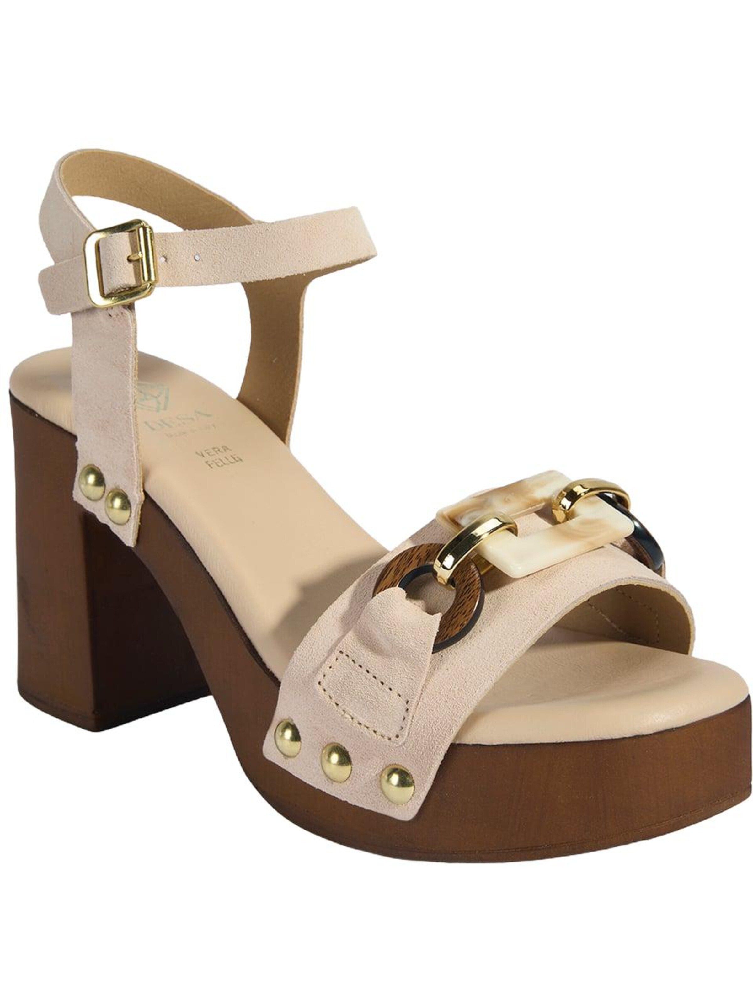 Desa Sandal 'Plateau-Sandalen' in Beige: front