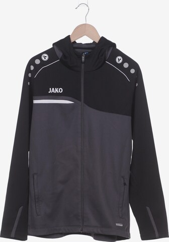 JAKO Sweatshirt & Zip-Up Hoodie in XL in Grey: front