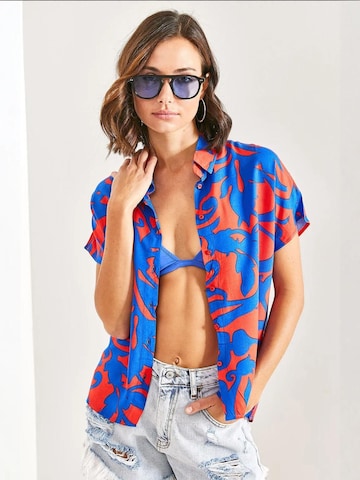 Bianco Lucci Blouse in Blauw