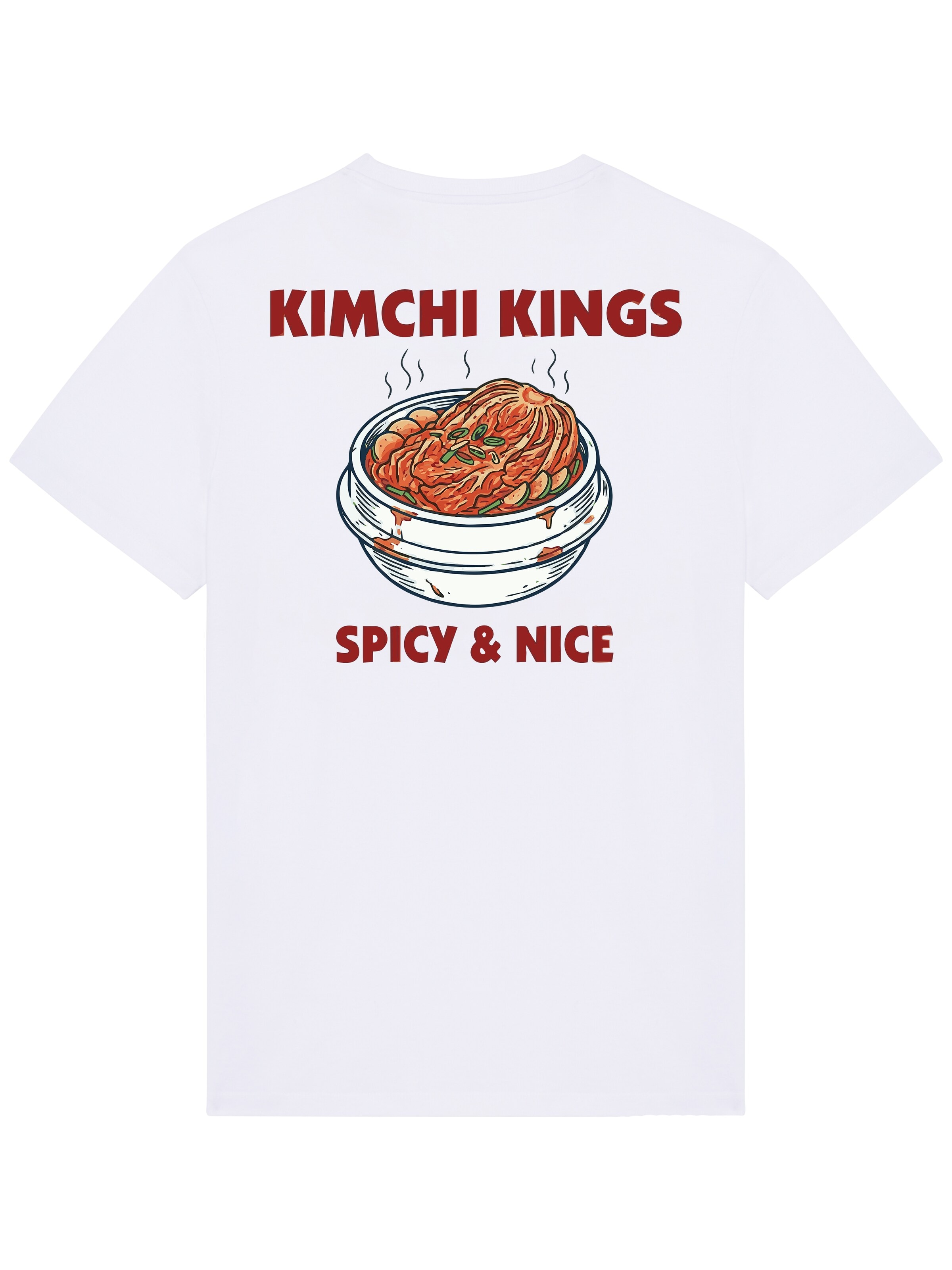 RoamLikeSummer Shirt 'Kimchi Kings' in White: front