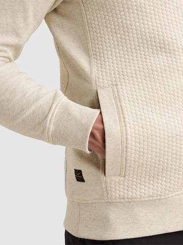PME Legend Between-season jacket 'Sweatshirt with jacquard pattern and flight pocket' in White