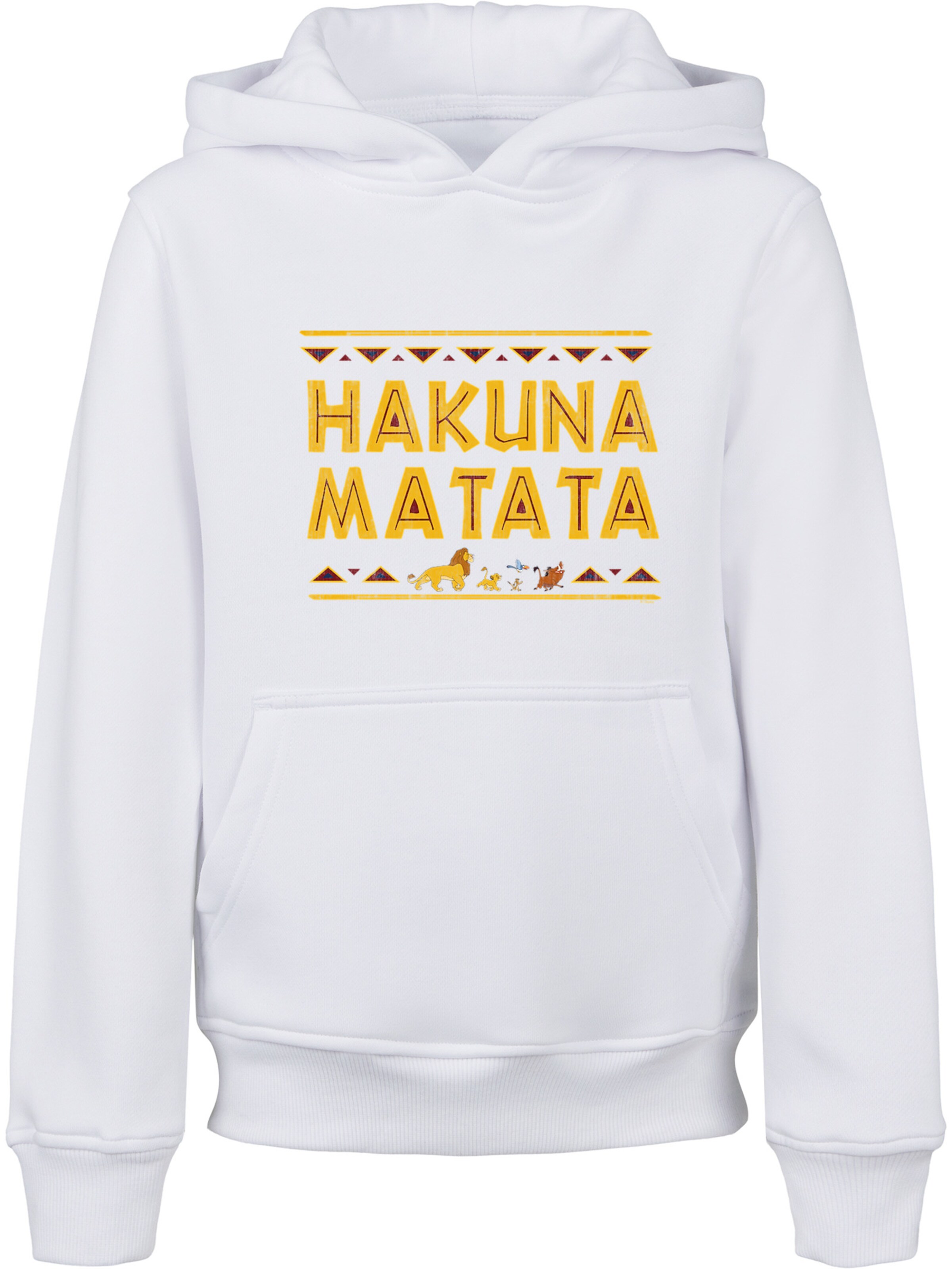 Kinder Teens (Gr. 140-176) F4NT4STIC Sweatshirt 'Hakuna Matata' in Gelb, Weiß - SO78963