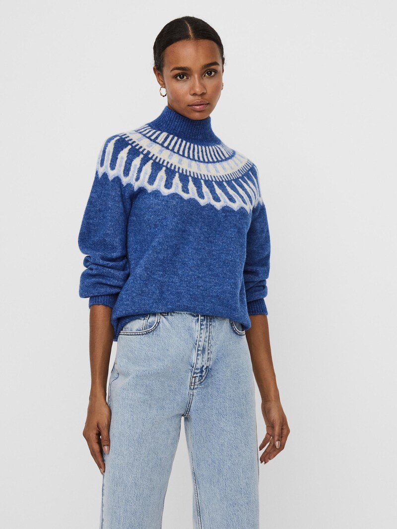 Knitwear VERO MODA Fine-knit sweaters Mottled Blue
