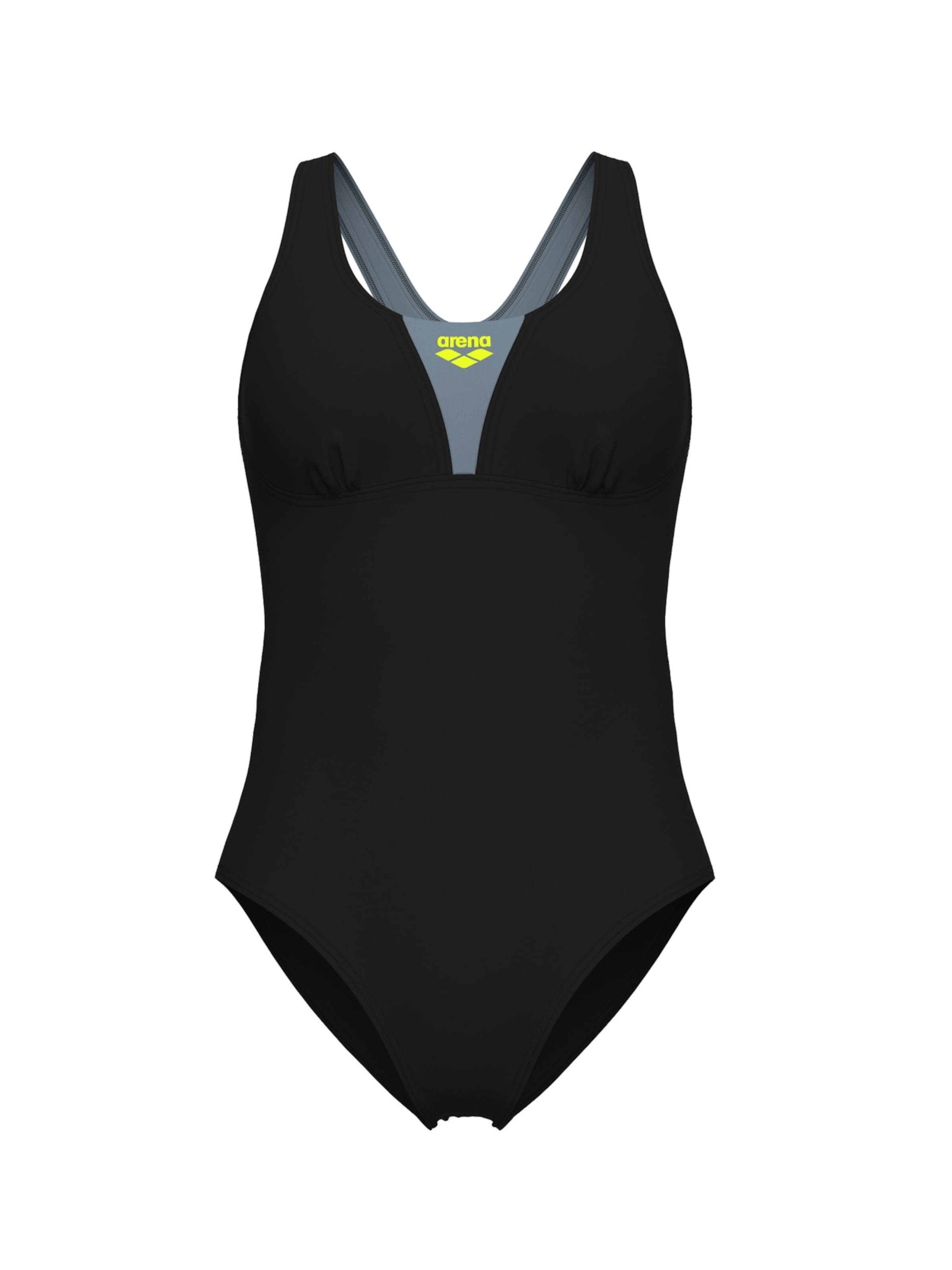 ARENA Бюстье Купальник 'SOLID CONTROL PRO' в Черный: спереди