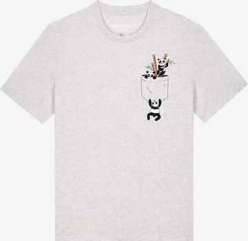 T-Shirt ' Pocket Pandas ' Watapparel en gris : devant