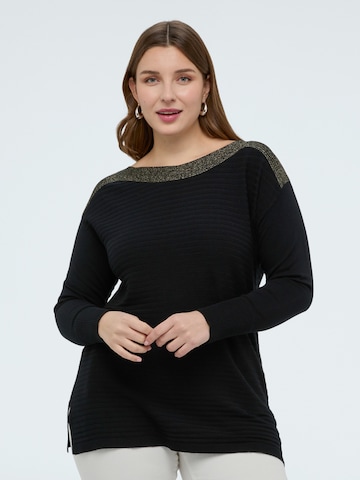 Pull-over Fiorella Rubino en noir : devant