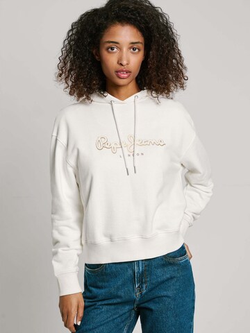 Pepe Jeans Sweatshirt 'Maddy' in Wit: voorkant