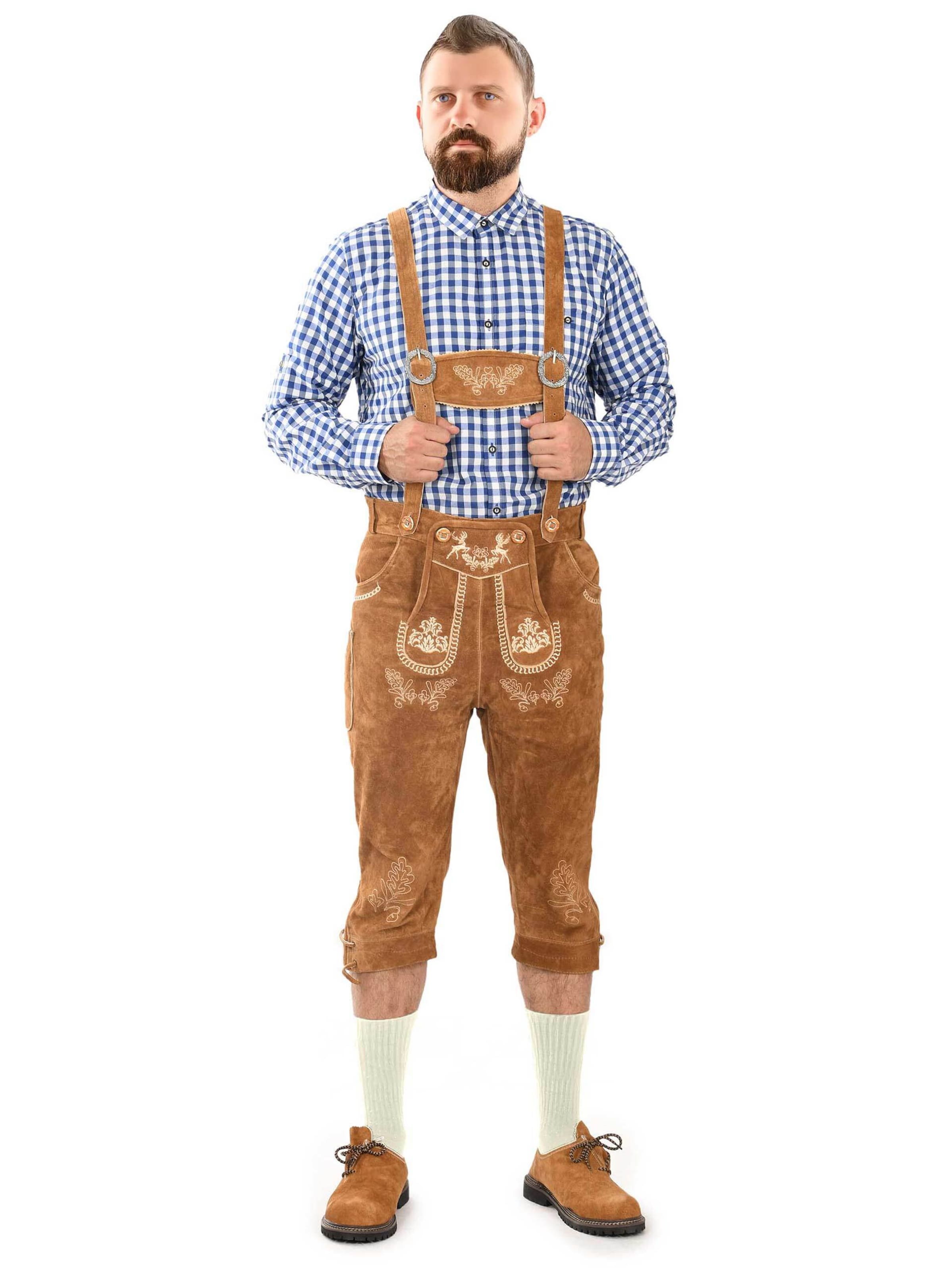 Regular Pantalon folklorique Alessandro Salvarini en marron : devant