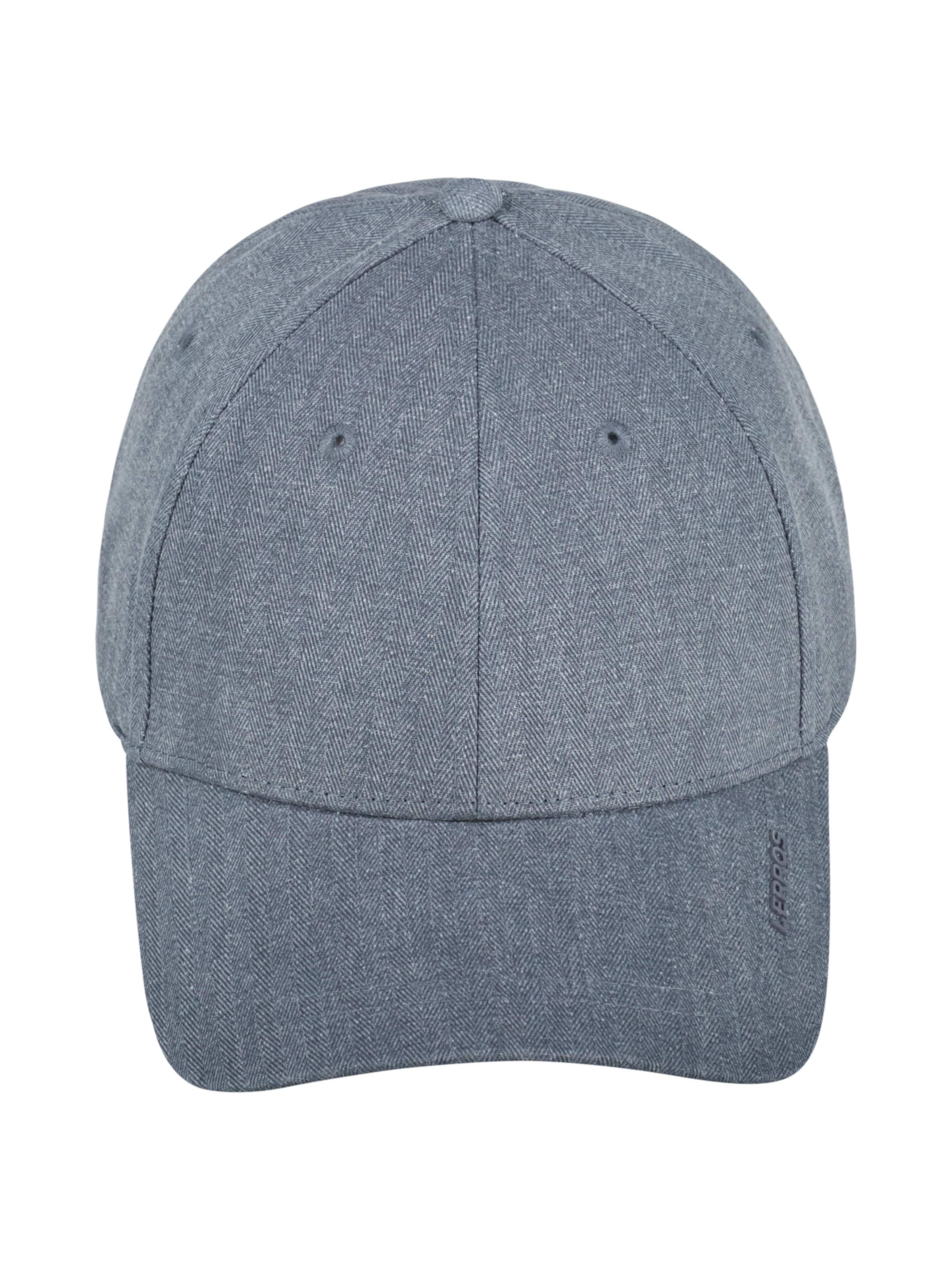 LERROS Basecap in Fischgrätstruktur, unifarben in Blau