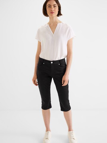 STREET ONE Slimfit Jeans i sort