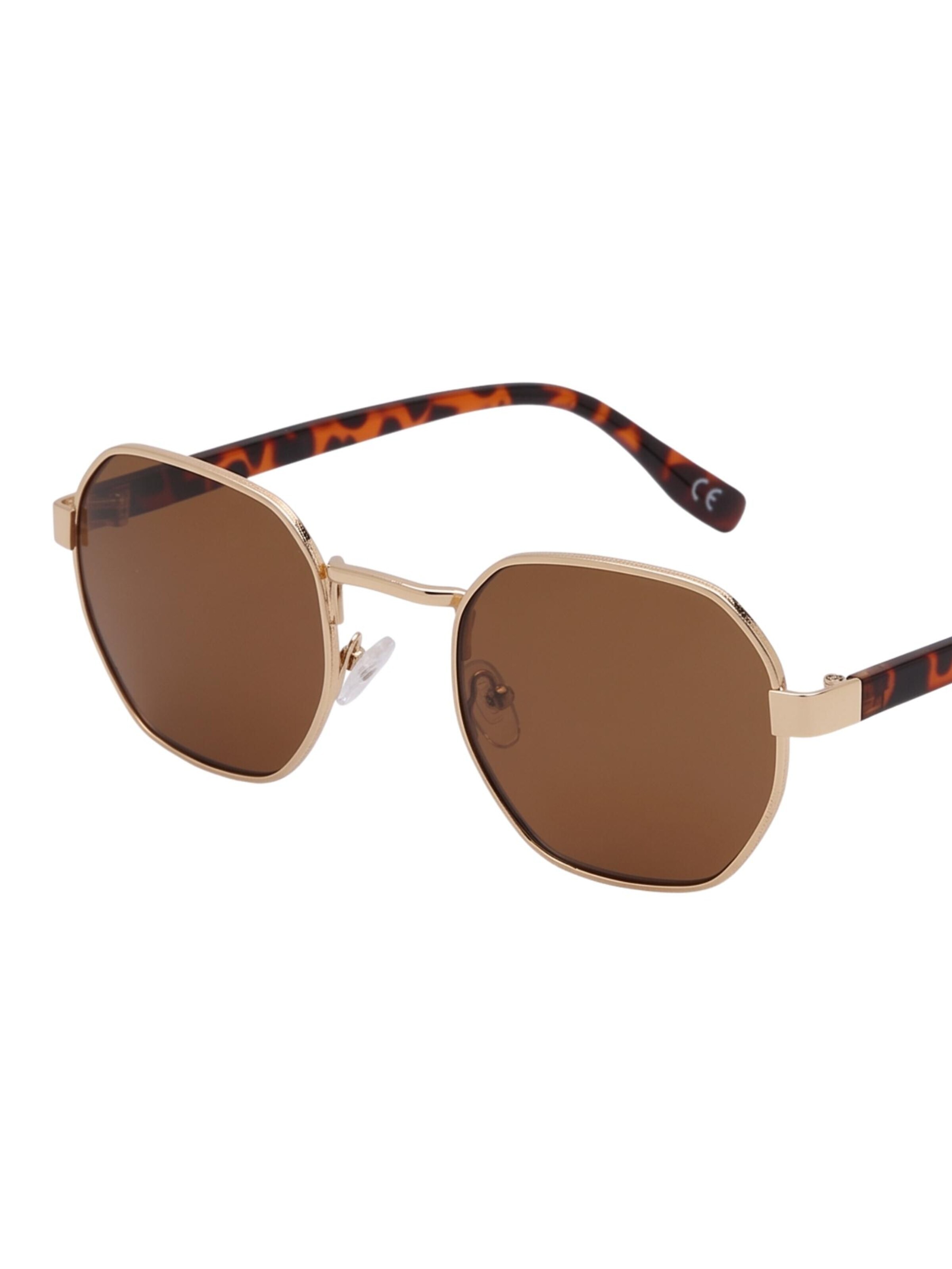 Lunettes de soleil 'Solo-Solis Classic Hexagon Sonnenbrille' Maxte en marron