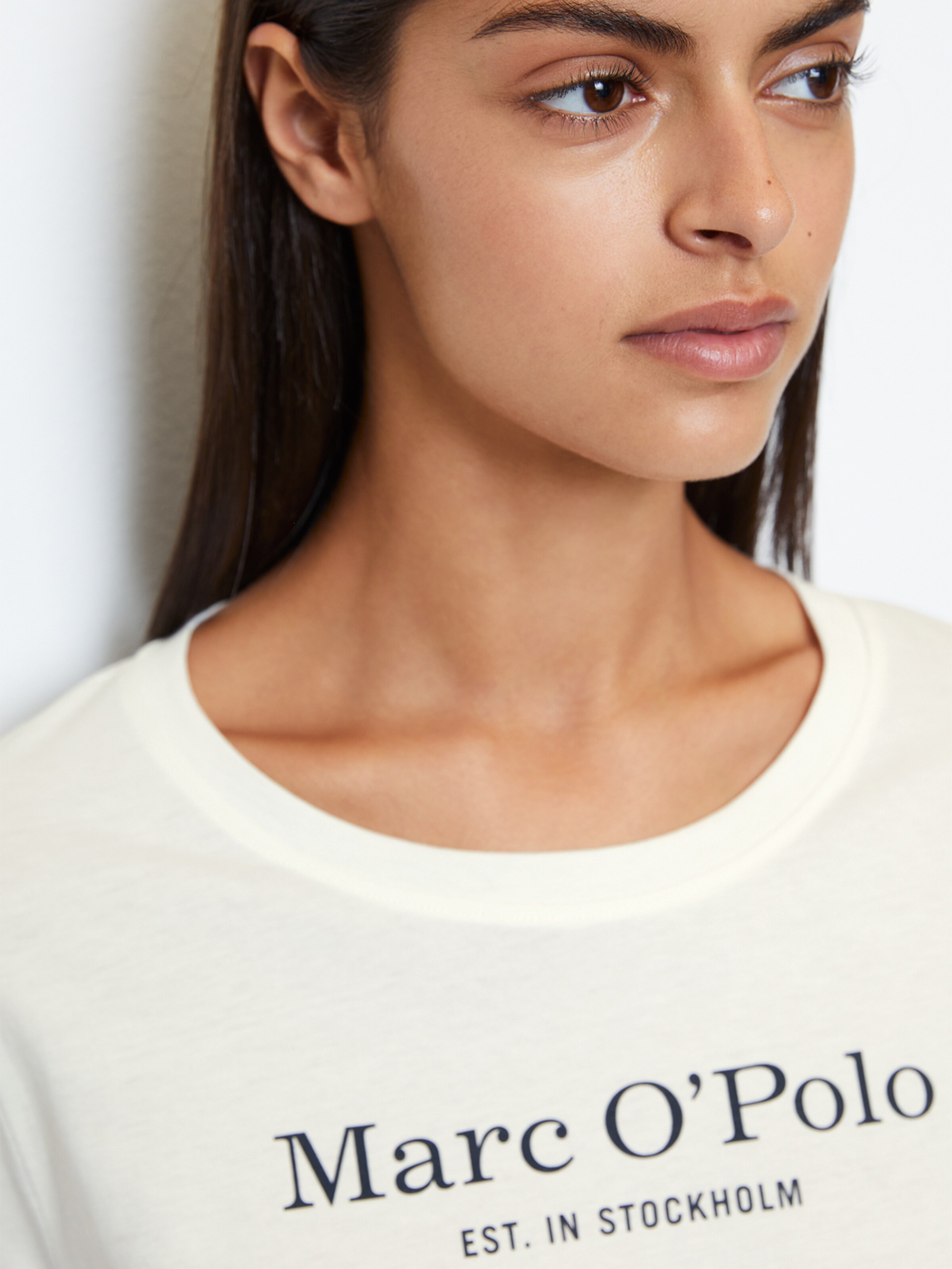 Marc O'Polo Shirt ' Mix & Match Cotton ' in Wit