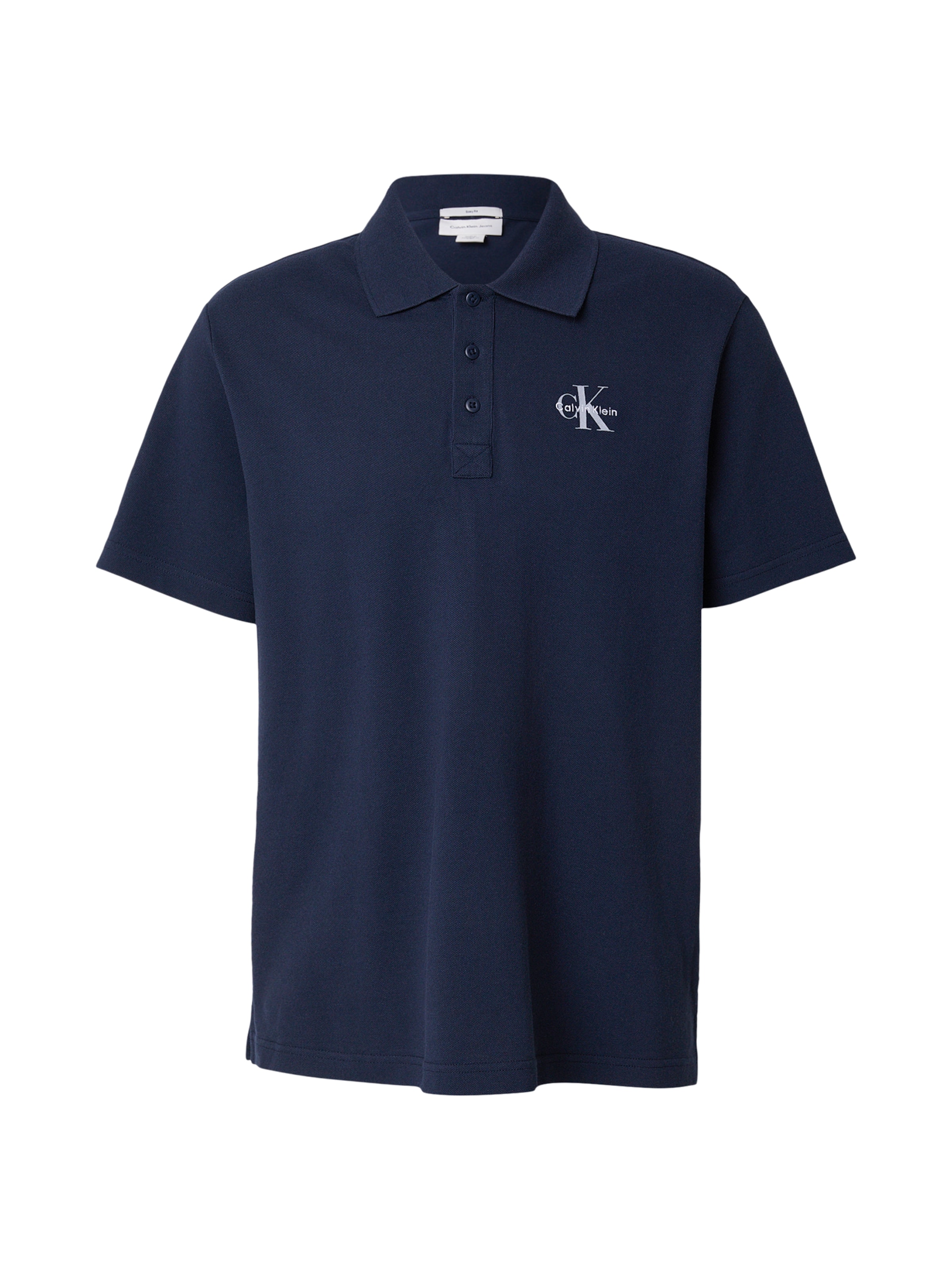 Tricou de la Calvin Klein Jeans pe albastru: față