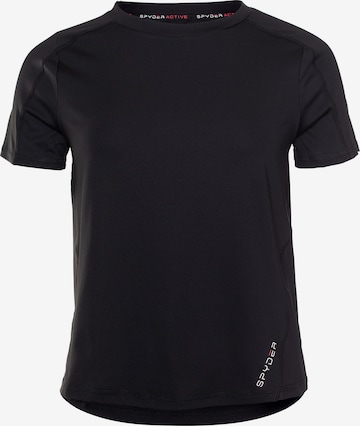 SpyderTehnička sportska majica - crna boja: prednji dio
