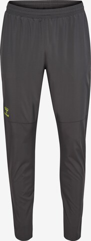 Hummel Tapered Workout Pants in Grey: front