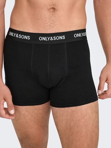 Only & Sons - Calzoncillo boxer 'ONSRiber' en negro: frente