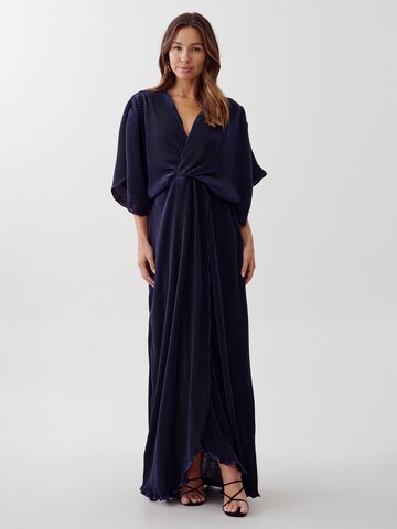 Robe 'OCTAVIA' Tussah en bleu