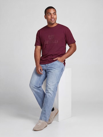 T-Shirt 'JORFREDERIKSBERG' Jack & Jones Plus en marron
