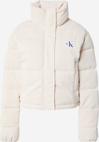 Calvin Klein Jeans Jacke in Beige: predná strana