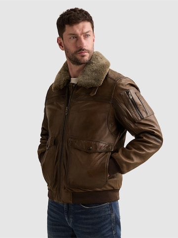 PME Legend Übergangsjacke 'A-2 Snowprop leather jacket'‌‌ in Braun
