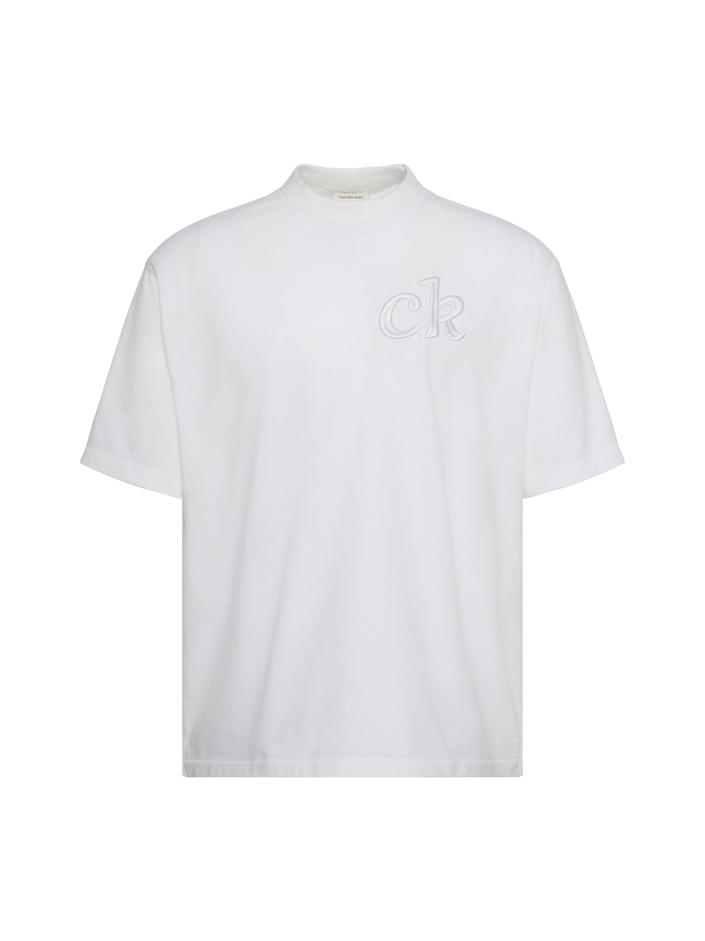 T-Shirt Calvin Klein Jeans en blanc : devant