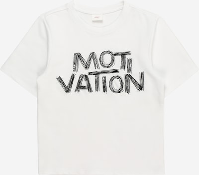 s.Oliver T-Shirt en noir / argent / blanc, Vue avec produit